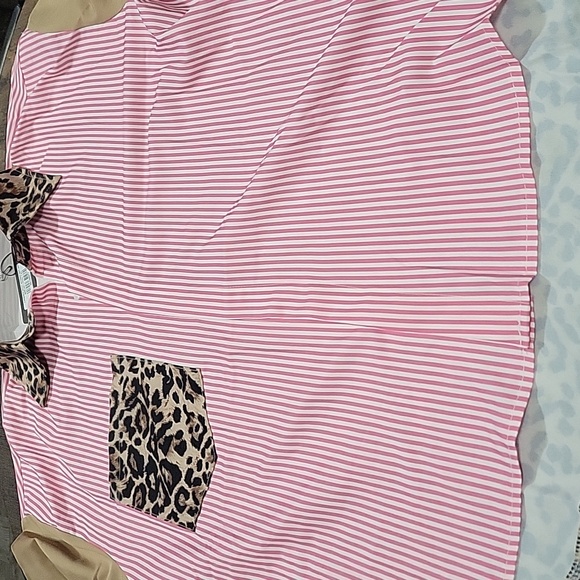 NWT Boutique 2 Piece Pink & Leopard Print Set - Picture 3 of 9